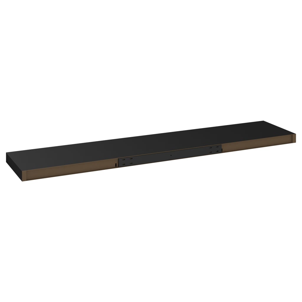 Floating Wall Shelves 4 pcs Black 120x23.5x3.8 cm MDF- Wall Shelves & Ledges - HomeShopIreland - Home Shop Ireland - Wall Shelves & Ledges - Floating Wall Shelves 4 pcs Black 120x23.5x3.8 cm MDF