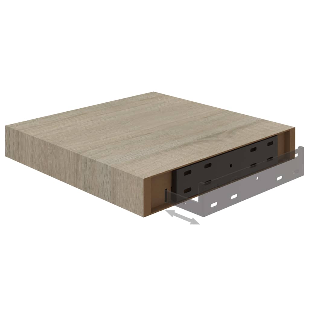 Floating Wall Shelves 2 pcs Oak 23x23.5x3.8 cm MDF- Wall Shelves & Ledges - HomeShopIreland - Home Shop Ireland - Wall Shelves & Ledges - Floating Wall Shelves 2 pcs Oak 23x23.5x3.8 cm MDF