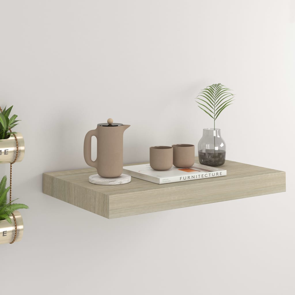 Floating Wall Shelf Oak 40x23x3.8 cm MDF- Wall Shelves & Ledges - HomeShopIreland - Home Shop Ireland - Wall Shelves & Ledges - Floating Wall Shelf Oak 40x23x3.8 cm MDF