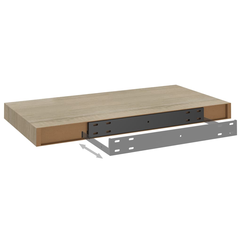 Floating Wall Shelves 2 pcs Oak 50x23x3.8 cm MDF- Wall Shelves & Ledges - HomeShopIreland - Home Shop Ireland - Wall Shelves & Ledges - Floating Wall Shelves 2 pcs Oak 50x23x3.8 cm MDF