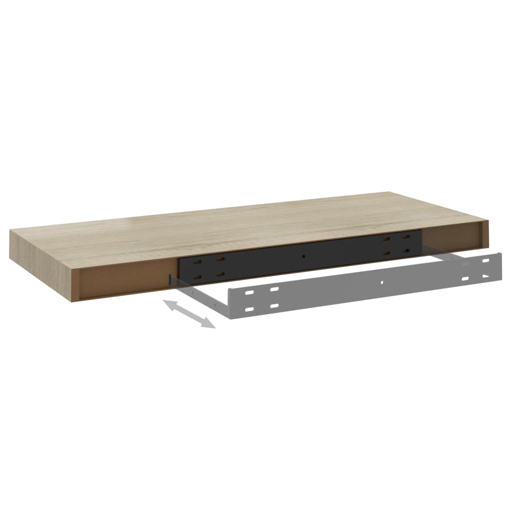 Floating Wall Shelves 2 pcs Oak 60x23.5x3.8 cm MDF- Wall Shelves & Ledges - HomeShopIreland - Home Shop Ireland - Wall Shelves & Ledges - Floating Wall Shelves 2 pcs Oak 60x23.5x3.8 cm MDF