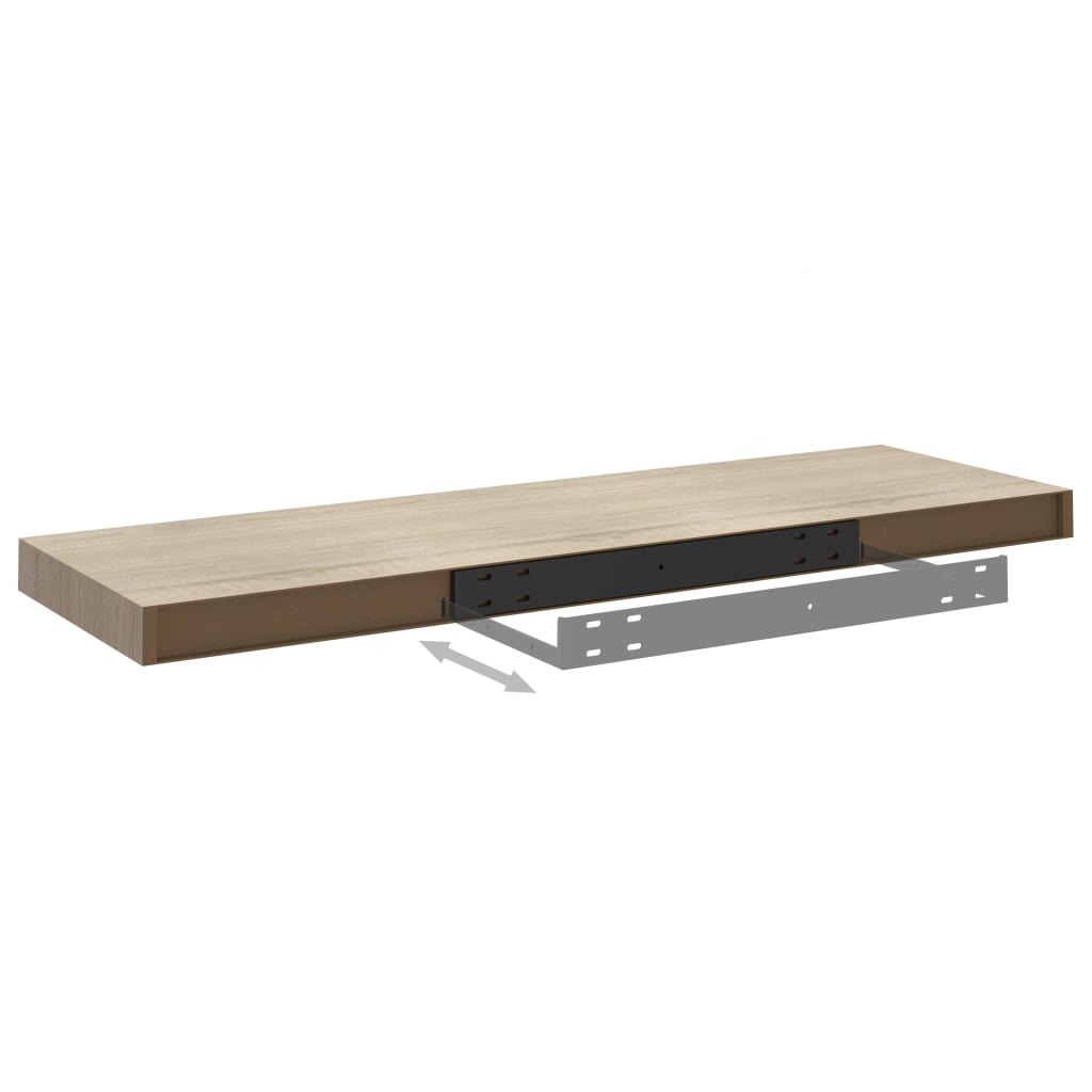 Floating Wall Shelf Oak 80x23.5x3.8 cm MDF- Wall Shelves & Ledges - HomeShopIreland - Home Shop Ireland - Wall Shelves & Ledges - Floating Wall Shelf Oak 80x23.5x3.8 cm MDF