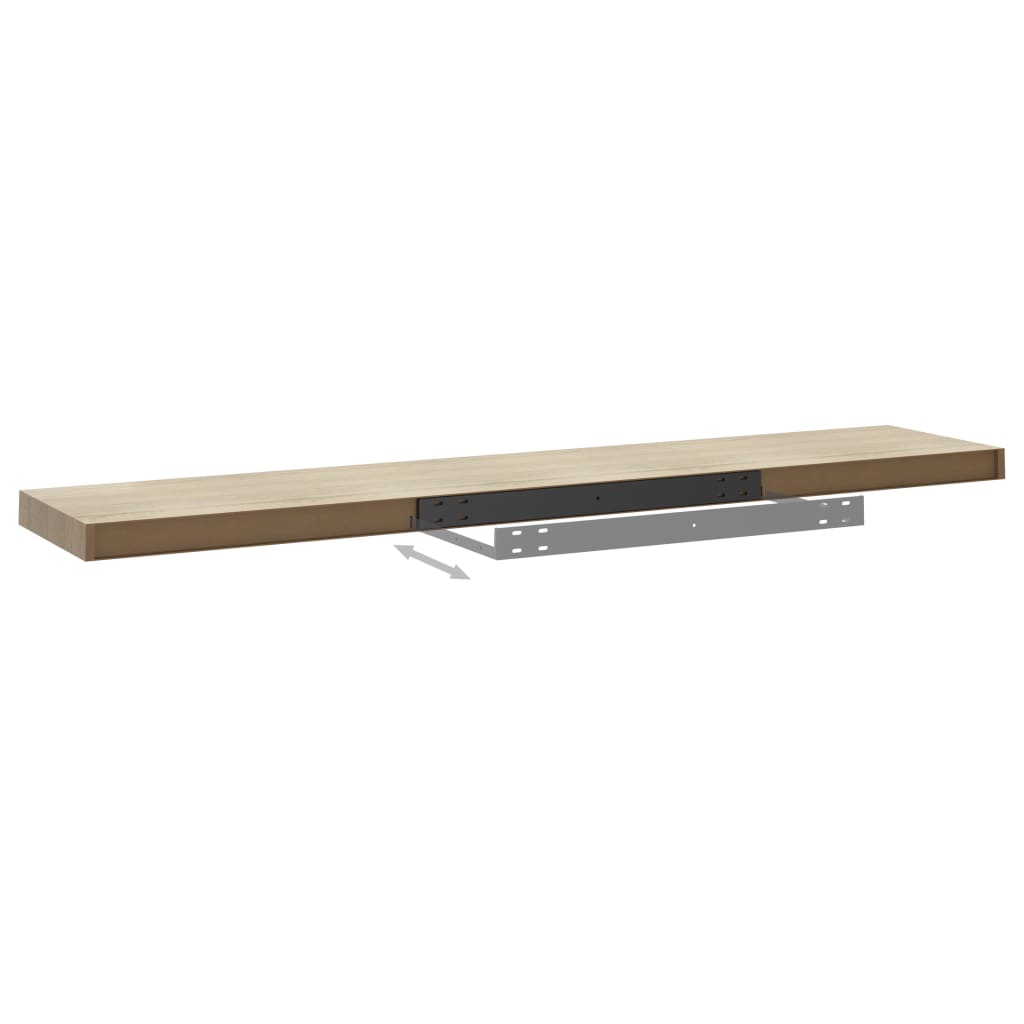 Floating Wall Shelves 2 pcs Oak 120x23.5x3.8 cm MDF- Wall Shelves & Ledges - HomeShopIreland - Home Shop Ireland - Wall Shelves & Ledges - Floating Wall Shelves 2 pcs Oak 120x23.5x3.8 cm MDF