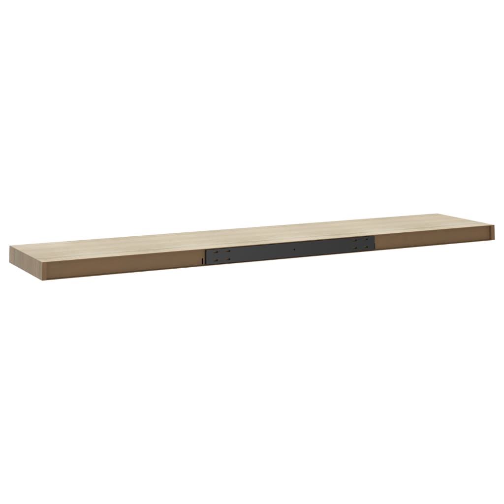 Floating Wall Shelves 2 pcs Oak 120x23.5x3.8 cm MDF- Wall Shelves & Ledges - HomeShopIreland - Home Shop Ireland - Wall Shelves & Ledges - Floating Wall Shelves 2 pcs Oak 120x23.5x3.8 cm MDF