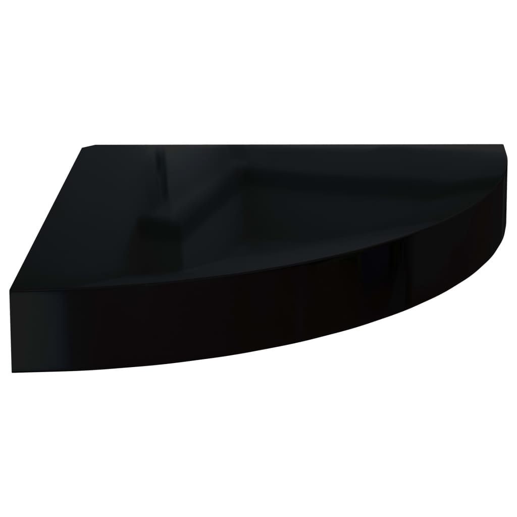Floating Corner Shelves 4 pcs High Gloss Black 25x25x3.8 cm MDF- Wall Shelves & Ledges - HomeShopIreland - Home Shop Ireland - Wall Shelves & Ledges - Floating Corner Shelves 4 pcs High Gloss Black 25x25x3.8 cm MDF
