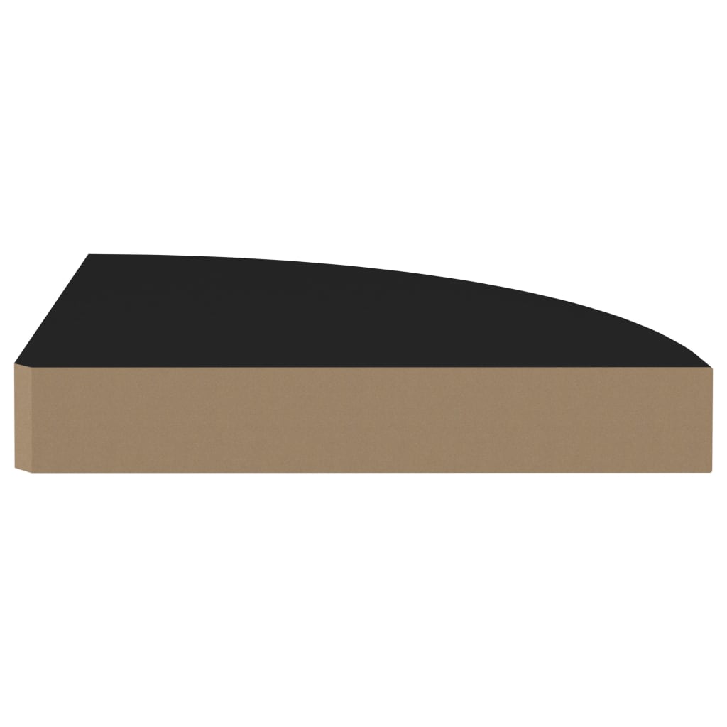 Floating Corner Shelves 4 pcs Black 25x25x3.8 cm MDF- Wall Shelves & Ledges - HomeShopIreland - Home Shop Ireland - Wall Shelves & Ledges - Floating Corner Shelves 4 pcs Black 25x25x3.8 cm MDF
