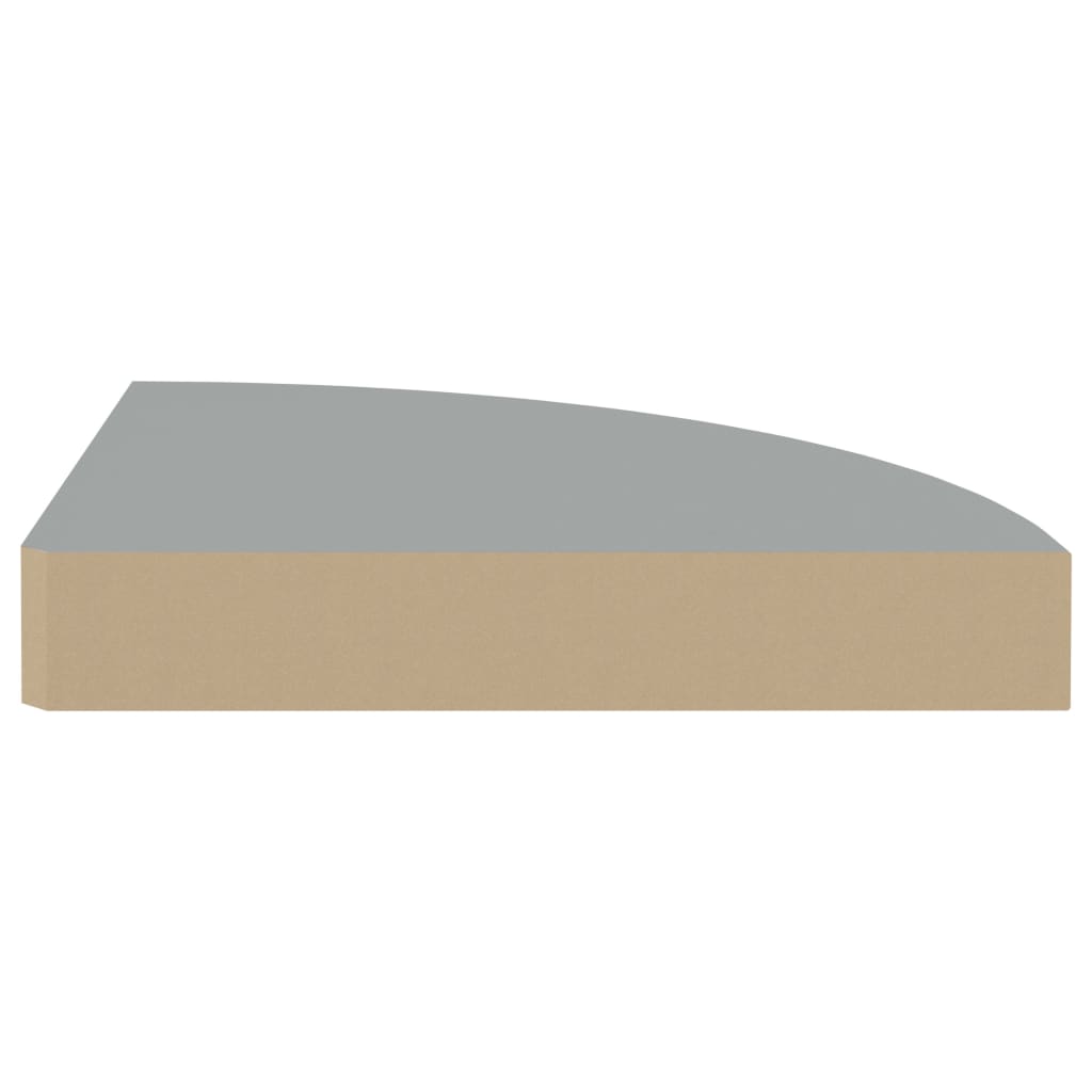 Floating Corner Shelves 4 pcs Grey 25x25x3.8 cm MDF- Wall Shelves & Ledges - HomeShopIreland - Home Shop Ireland - Wall Shelves & Ledges - Floating Corner Shelves 4 pcs Grey 25x25x3.8 cm MDF