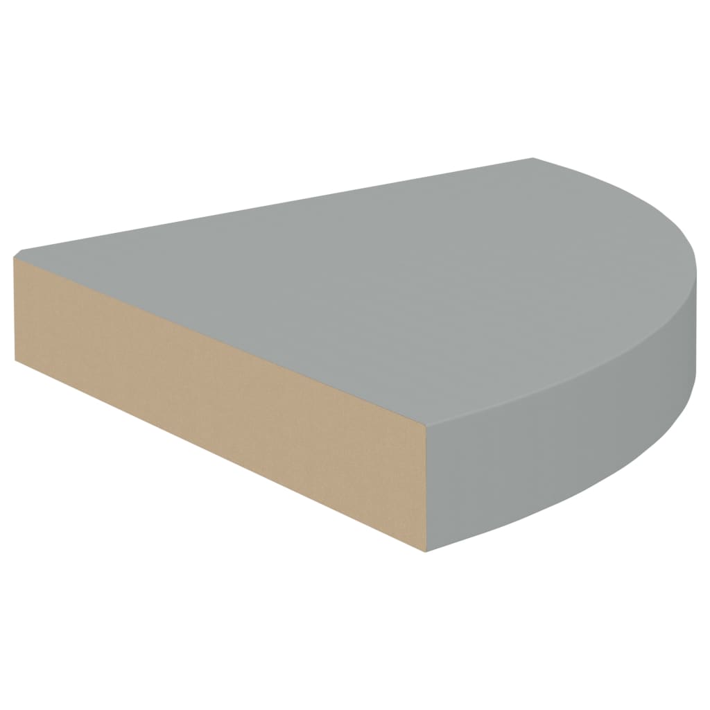 Floating Corner Shelves 4 pcs Grey 25x25x3.8 cm MDF- Wall Shelves & Ledges - HomeShopIreland - Home Shop Ireland - Wall Shelves & Ledges - Floating Corner Shelves 4 pcs Grey 25x25x3.8 cm MDF