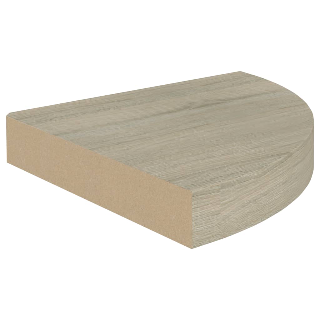 Floating Corner Shelves 2 pcs Oak 25x25x3.8 cm MDF- Wall Shelves & Ledges - HomeShopIreland - Home Shop Ireland - Wall Shelves & Ledges - Floating Corner Shelves 2 pcs Oak 25x25x3.8 cm MDF