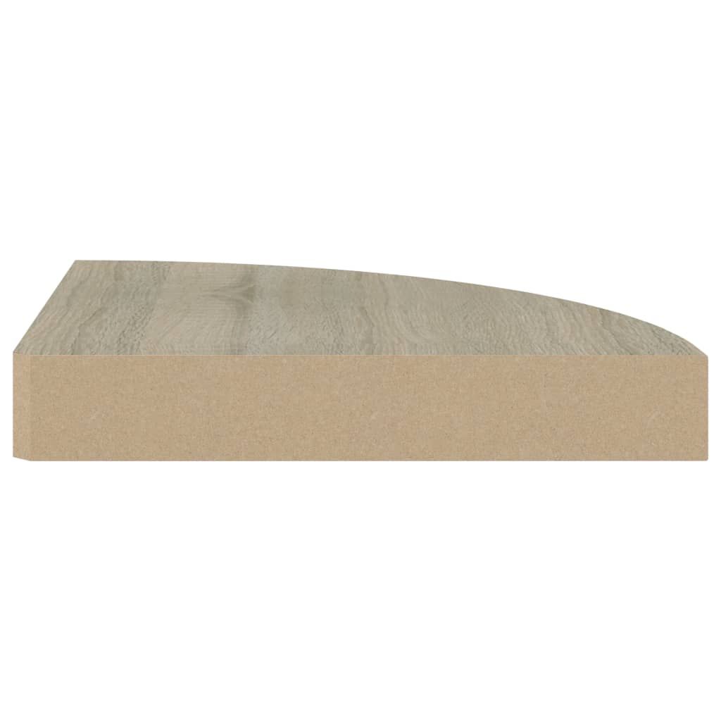 Floating Corner Shelves 2 pcs Oak 25x25x3.8 cm MDF- Wall Shelves & Ledges - HomeShopIreland - Home Shop Ireland - Wall Shelves & Ledges - Floating Corner Shelves 2 pcs Oak 25x25x3.8 cm MDF