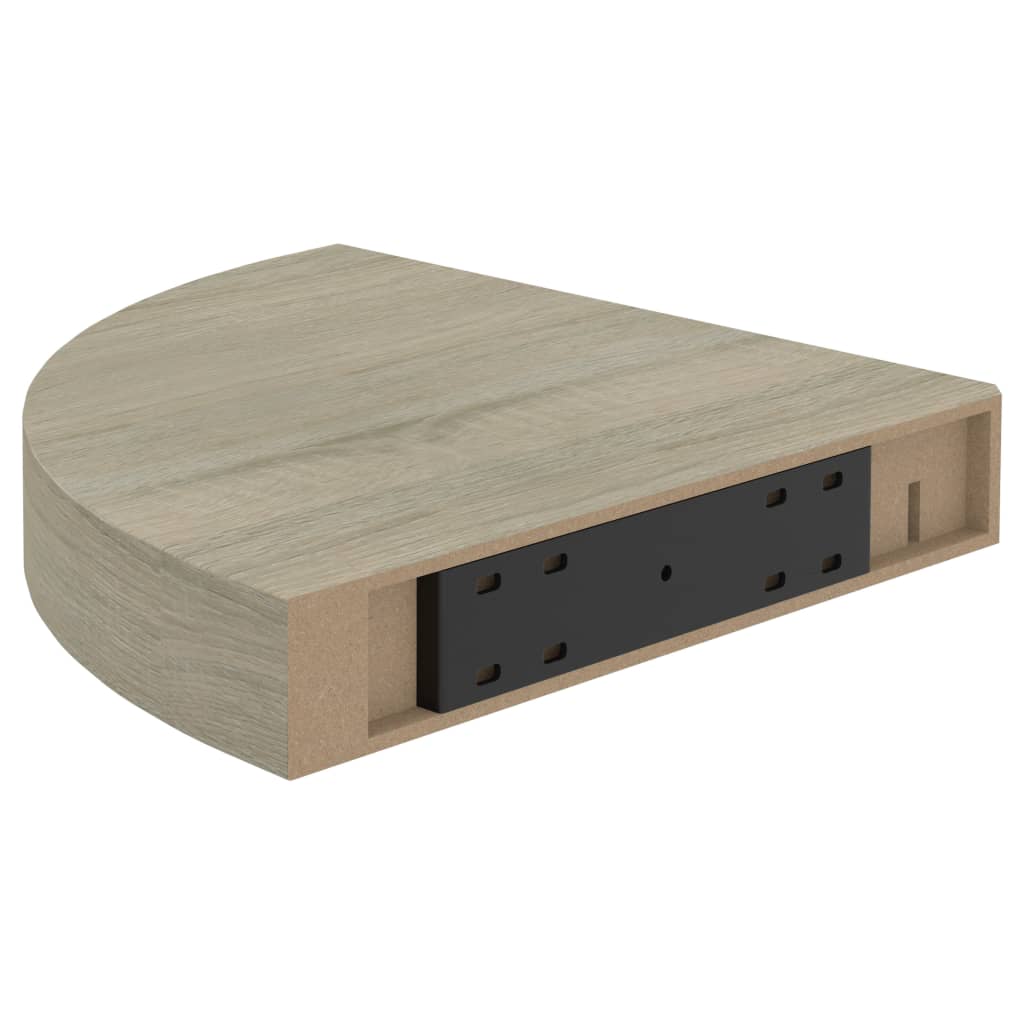 Floating Corner Shelves 2 pcs Oak 25x25x3.8 cm MDF- Wall Shelves & Ledges - HomeShopIreland - Home Shop Ireland - Wall Shelves & Ledges - Floating Corner Shelves 2 pcs Oak 25x25x3.8 cm MDF