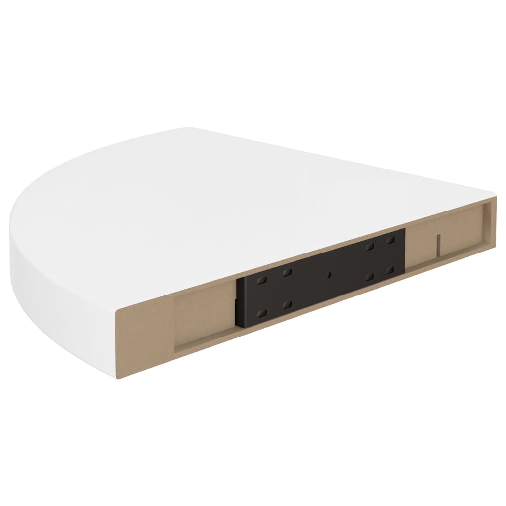 Floating Corner Shelves 4 pcs High Gloss White 35x35x3.8 cm MDF- Wall Shelves & Ledges - HomeShopIreland - Home Shop Ireland - Wall Shelves & Ledges - Floating Corner Shelves 4 pcs High Gloss White 35x35x3.8 cm MDF