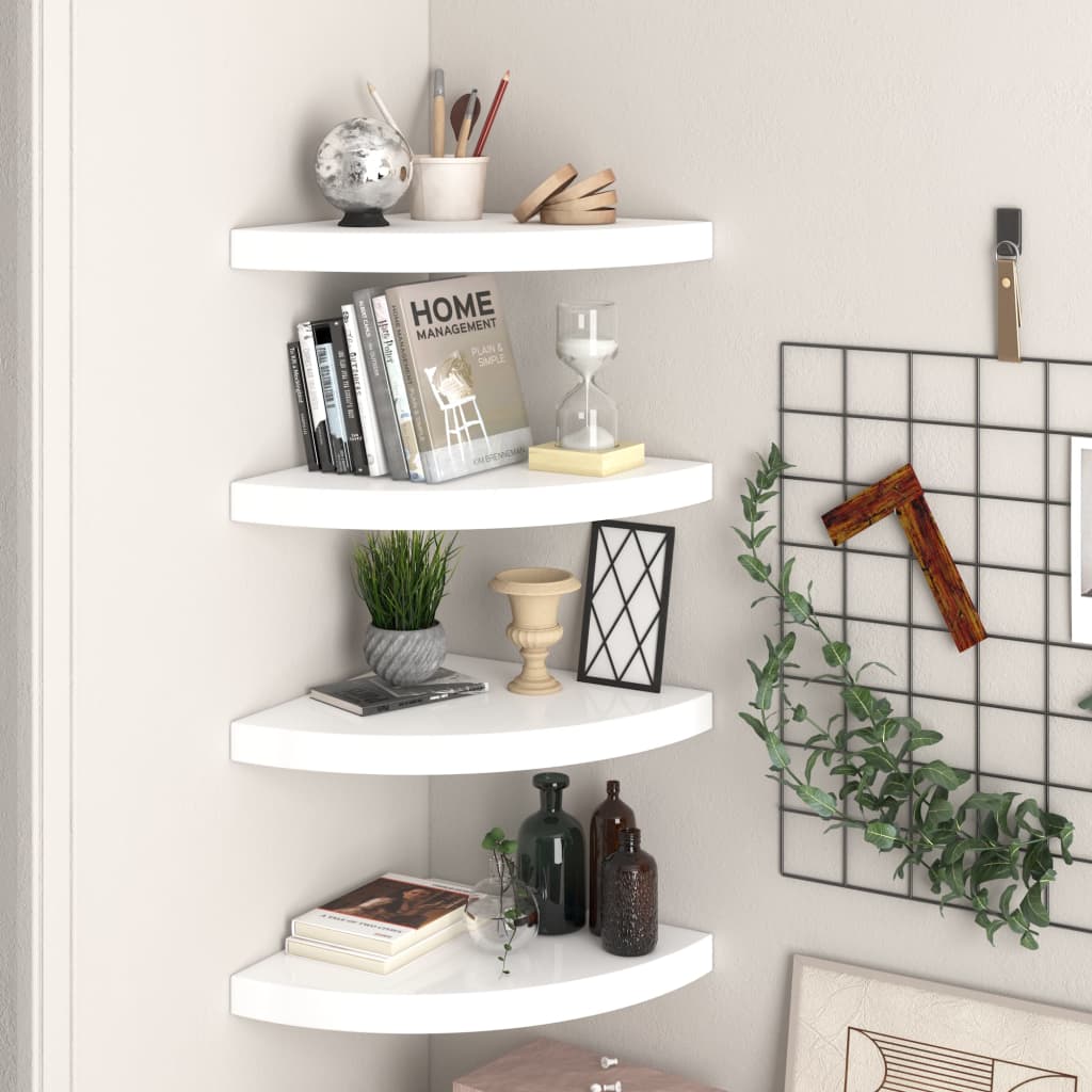 White gloss corner bookcase deals