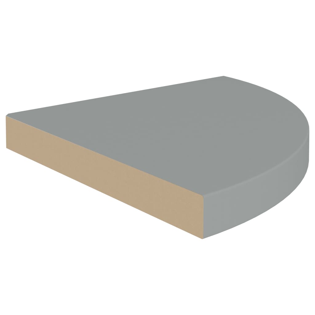 Floating Corner Shelf Grey 35x35x3.8 cm MDF- Wall Shelves & Ledges - HomeShopIreland - Home Shop Ireland - Wall Shelves & Ledges - Floating Corner Shelf Grey 35x35x3.8 cm MDF
