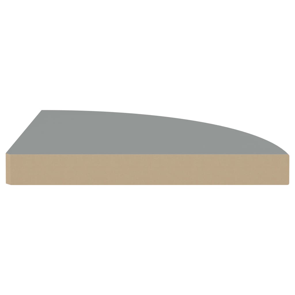 Floating Corner Shelf Grey 35x35x3.8 cm MDF- Wall Shelves & Ledges - HomeShopIreland - Home Shop Ireland - Wall Shelves & Ledges - Floating Corner Shelf Grey 35x35x3.8 cm MDF