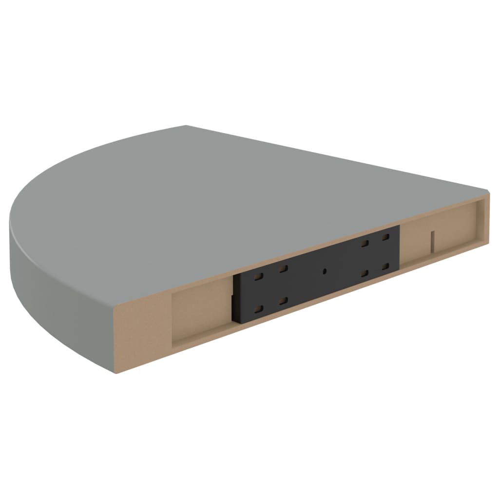 Floating Corner Shelf Grey 35x35x3.8 cm MDF- Wall Shelves & Ledges - HomeShopIreland - Home Shop Ireland - Wall Shelves & Ledges - Floating Corner Shelf Grey 35x35x3.8 cm MDF