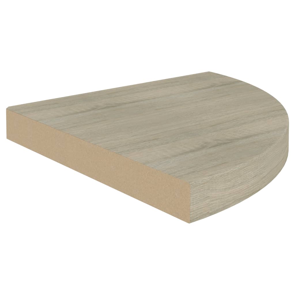Floating Corner Shelves 4 pcs Oak 35x35x3.8 cm MDF- Wall Shelves & Ledges - HomeShopIreland - Home Shop Ireland - Wall Shelves & Ledges - Floating Corner Shelves 4 pcs Oak 35x35x3.8 cm MDF