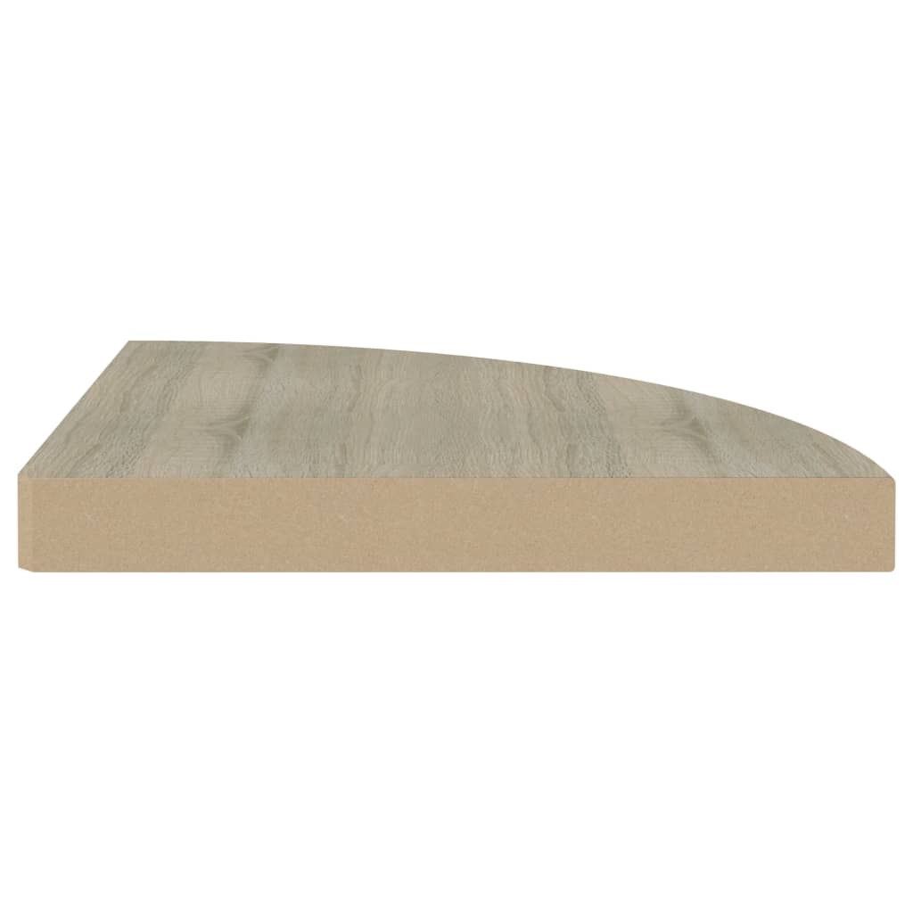 Floating Corner Shelves 4 pcs Oak 35x35x3.8 cm MDF- Wall Shelves & Ledges - HomeShopIreland - Home Shop Ireland - Wall Shelves & Ledges - Floating Corner Shelves 4 pcs Oak 35x35x3.8 cm MDF