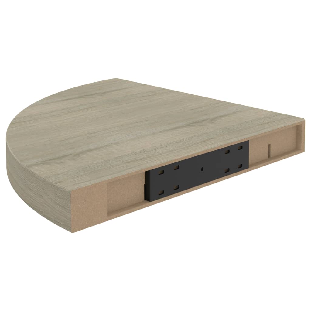 Floating Corner Shelves 4 pcs Oak 35x35x3.8 cm MDF- Wall Shelves & Ledges - HomeShopIreland - Home Shop Ireland - Wall Shelves & Ledges - Floating Corner Shelves 4 pcs Oak 35x35x3.8 cm MDF