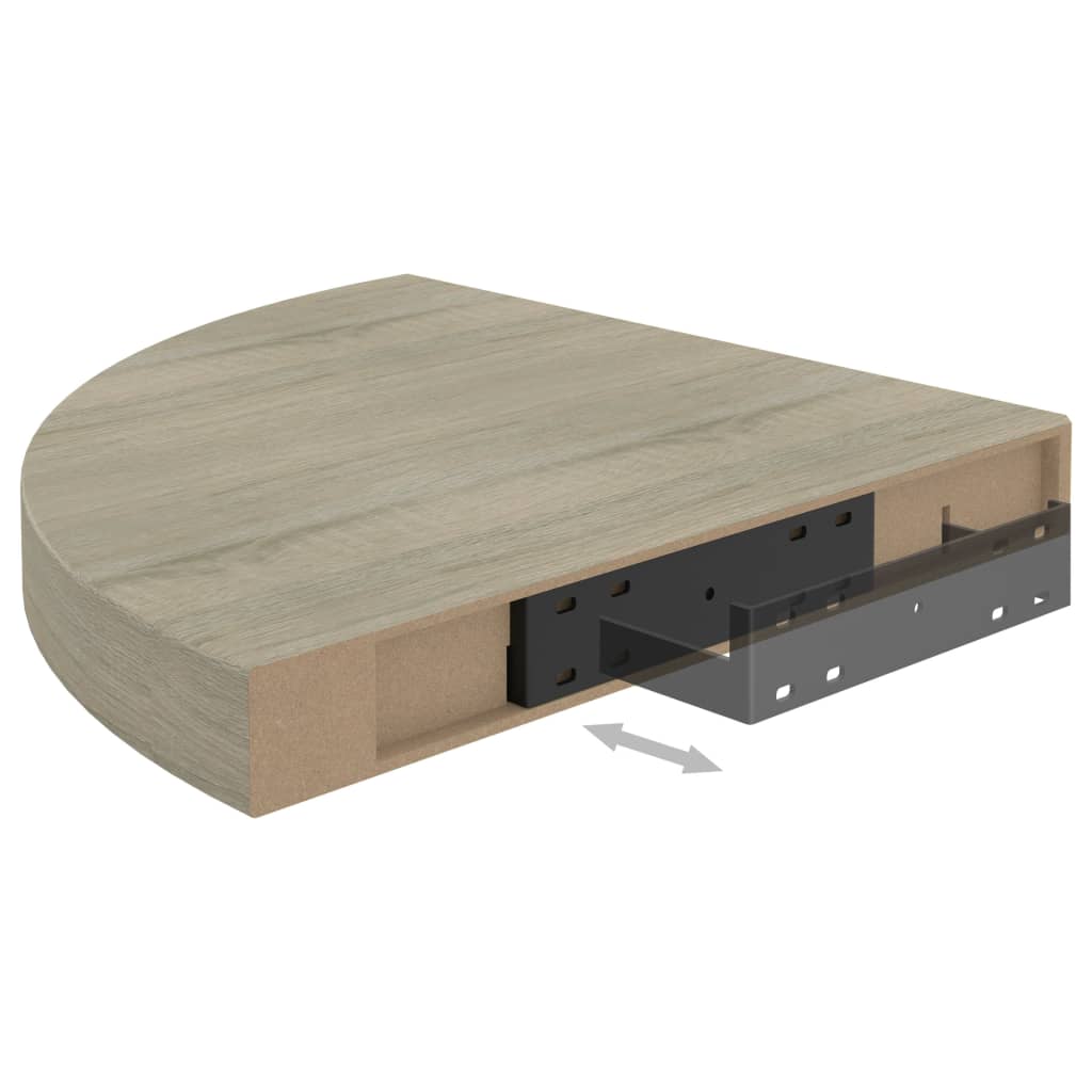 Floating Corner Shelves 4 pcs Oak 35x35x3.8 cm MDF- Wall Shelves & Ledges - HomeShopIreland - Home Shop Ireland - Wall Shelves & Ledges - Floating Corner Shelves 4 pcs Oak 35x35x3.8 cm MDF