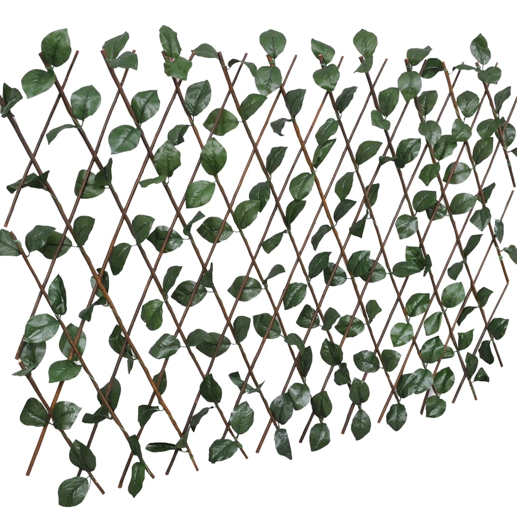 Willow Trellis Fences 5 pcs with Artificial Leaves 180x30 cm- Fence Panels - HomeShopIreland - Home Shop Ireland - Fence Panels - Willow Trellis Fences 5 pcs with Artificial Leaves 180x30 cm