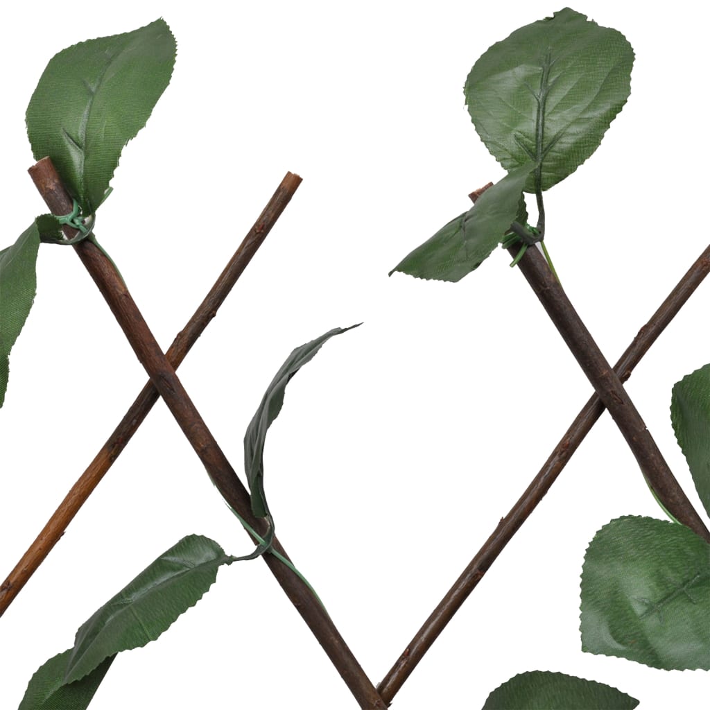 Willow Trellis Fences 5 pcs with Artificial Leaves 180x30 cm- Fence Panels - HomeShopIreland - Home Shop Ireland - Fence Panels - Willow Trellis Fences 5 pcs with Artificial Leaves 180x30 cm