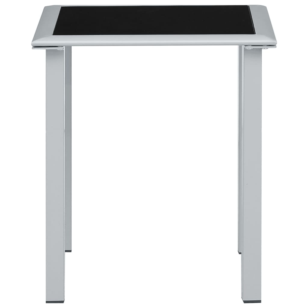 Sun Loungers 2 pcs with Table Aluminium Black- Sunloungers - HomeShopIreland - Home Shop Ireland - Sunloungers - Sun Loungers 2 pcs with Table Aluminium Black
