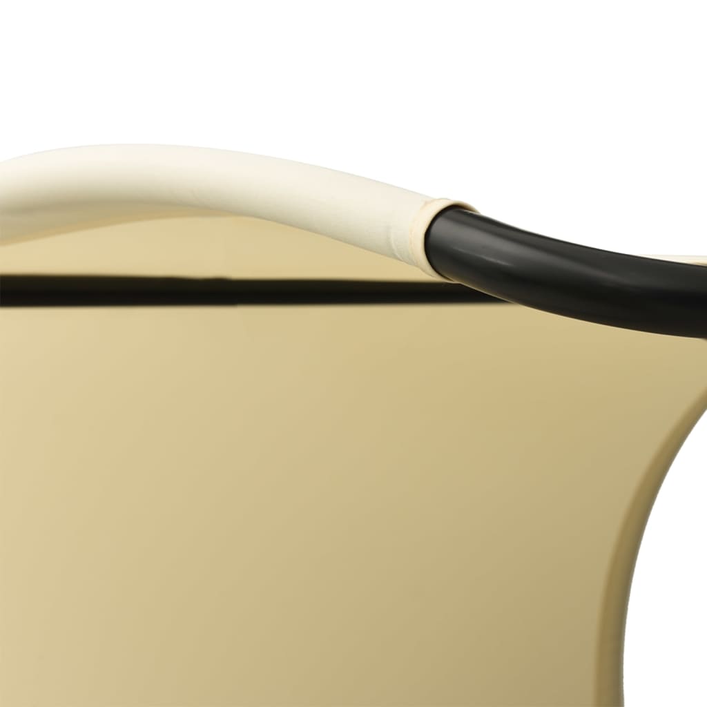 Double Sun Lounger with Canopy Textilene Black and Cream- Sunloungers - HomeShopIreland - Home Shop Ireland - Sunloungers - Double Sun Lounger with Canopy Textilene Black and Cream