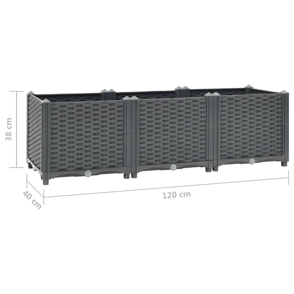 Raised Bed 120x40x38 cm Polypropylene- Pots & Planters - HomeShopIreland - Home Shop Ireland - Pots & Planters - Raised Bed 120x40x38 cm Polypropylene