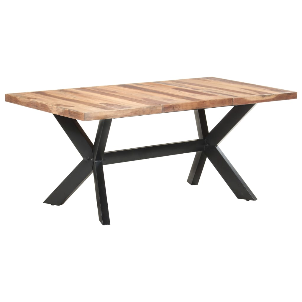 Dining Table 180x90x75 cm Solid Wood with Sheesham Finish- Kitchen & Dining Room Tables - HomeShopIreland - Home Shop Ireland - Kitchen & Dining Room Tables - Dining Table 180x90x75 cm Solid Wood with Sheesham Finish