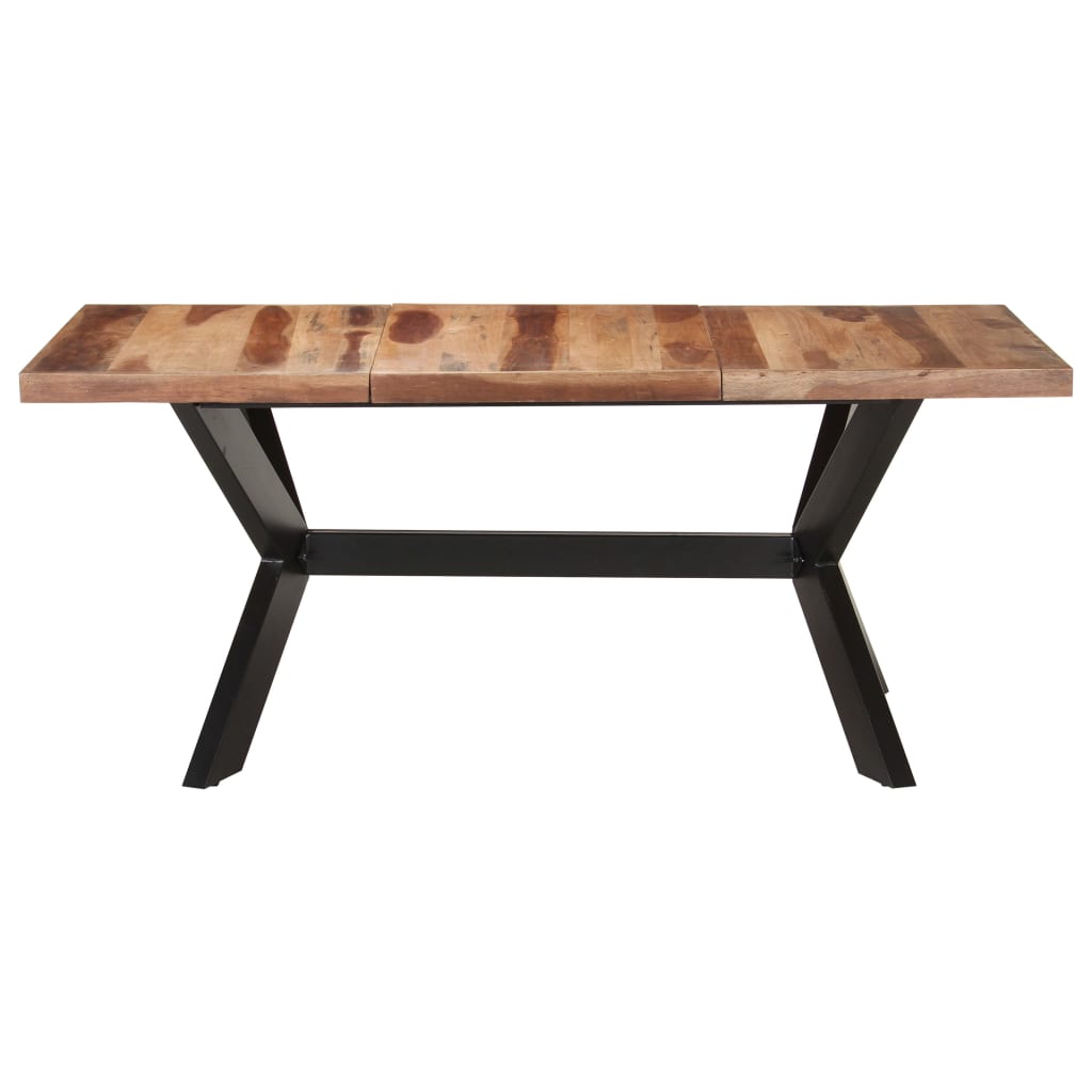 Dining Table 180x90x75 cm Solid Wood with Sheesham Finish- Kitchen & Dining Room Tables - HomeShopIreland - Home Shop Ireland - Kitchen & Dining Room Tables - Dining Table 180x90x75 cm Solid Wood with Sheesham Finish