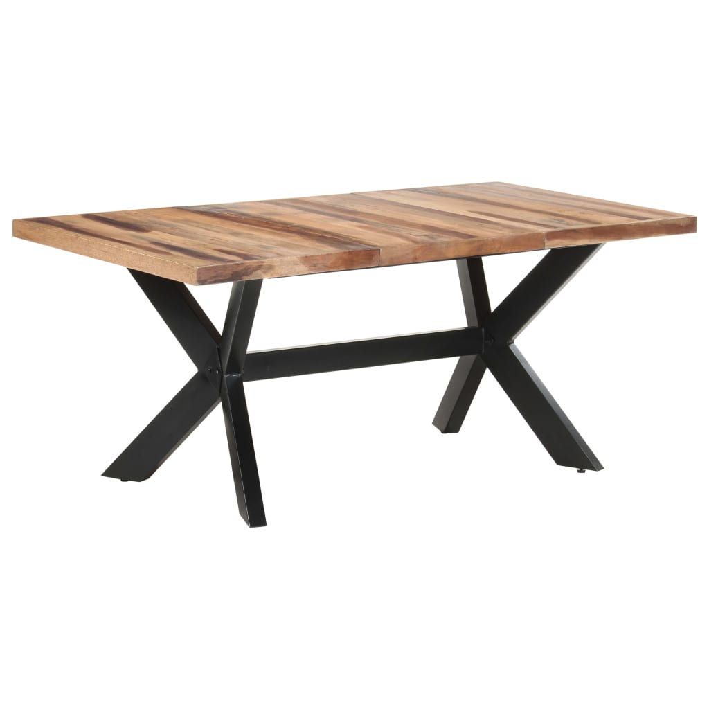 Dining Table 180x90x75 cm Solid Wood with Sheesham Finish- Kitchen & Dining Room Tables - HomeShopIreland - Home Shop Ireland - Kitchen & Dining Room Tables - Dining Table 180x90x75 cm Solid Wood with Sheesham Finish