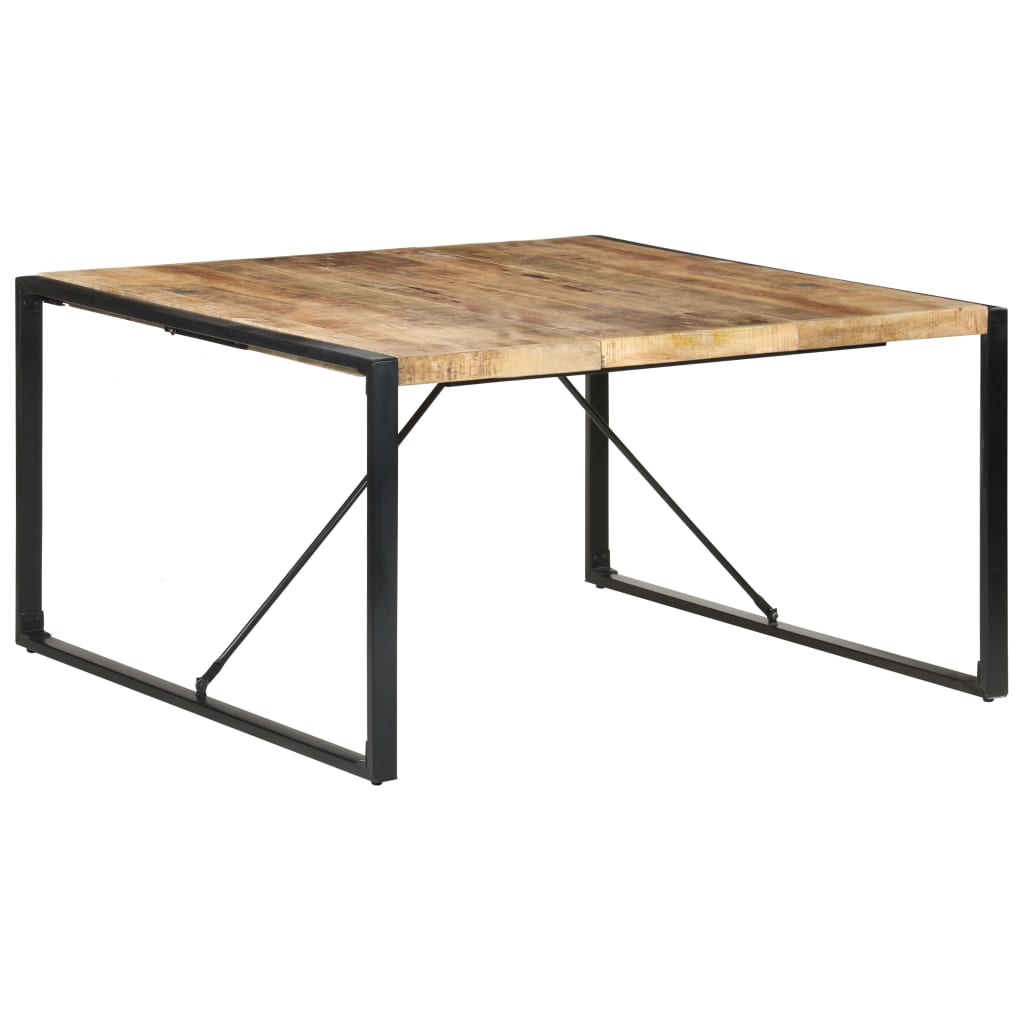 Dining Table 140x140x75 cm Rough Mango Wood- Kitchen & Dining Room Tables - HomeShopIreland - Home Shop Ireland - Kitchen & Dining Room Tables - Dining Table 140x140x75 cm Rough Mango Wood