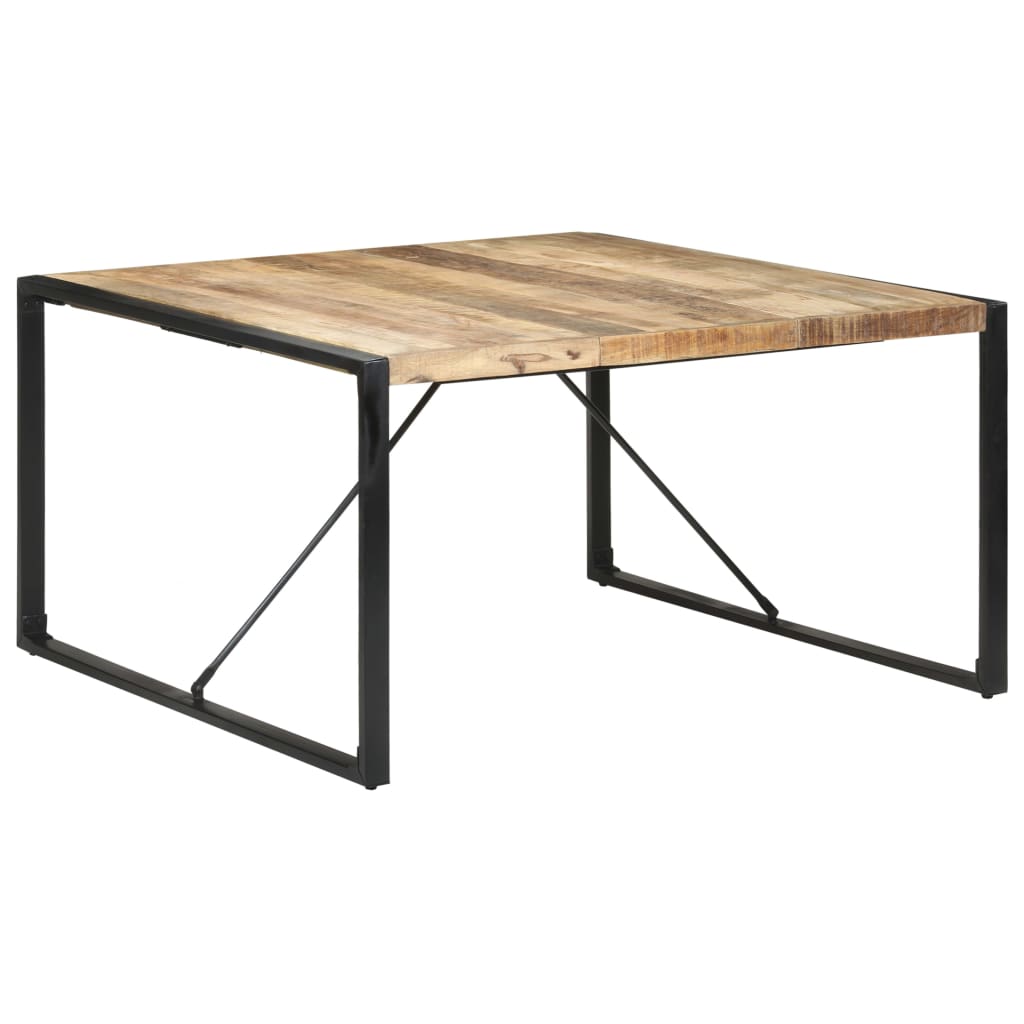 Dining Table 140x140x75 cm Rough Mango Wood- Kitchen & Dining Room Tables - HomeShopIreland - Home Shop Ireland - Kitchen & Dining Room Tables - Dining Table 140x140x75 cm Rough Mango Wood
