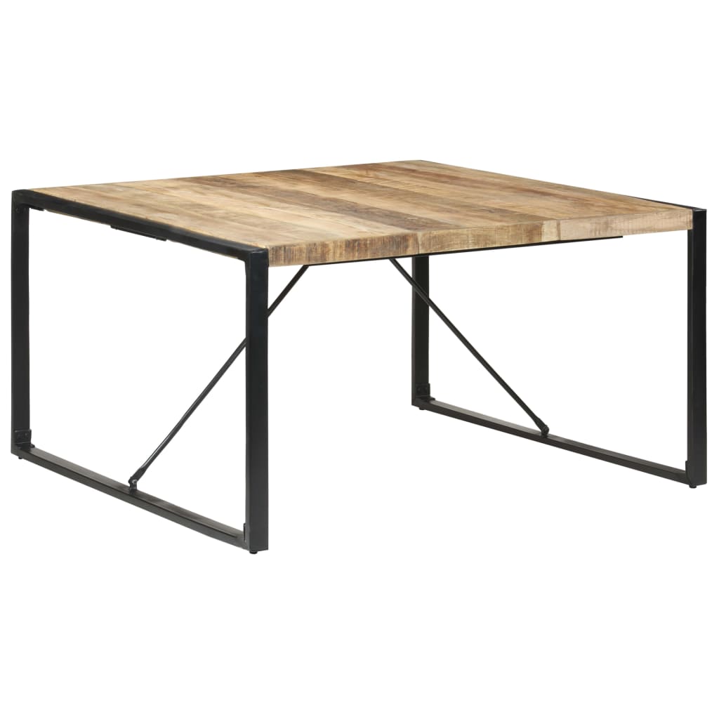 Dining Table 140x140x75 cm Rough Mango Wood- Kitchen & Dining Room Tables - HomeShopIreland - Home Shop Ireland - Kitchen & Dining Room Tables - Dining Table 140x140x75 cm Rough Mango Wood