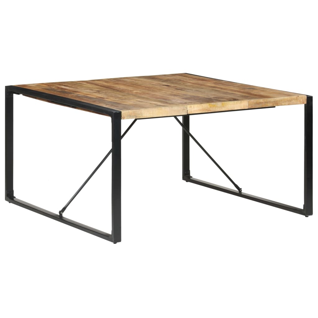 Dining Table 140x140x75 cm Rough Mango Wood- Kitchen & Dining Room Tables - HomeShopIreland - Home Shop Ireland - Kitchen & Dining Room Tables - Dining Table 140x140x75 cm Rough Mango Wood