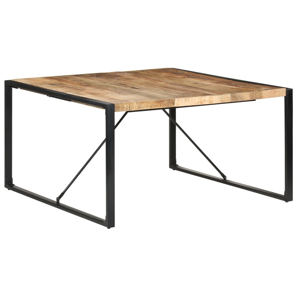 Dining Table 140x140x75 cm Rough Mango Wood- Kitchen & Dining Room Tables - HomeShopIreland - Home Shop Ireland - Kitchen & Dining Room Tables - Dining Table 140x140x75 cm Rough Mango Wood