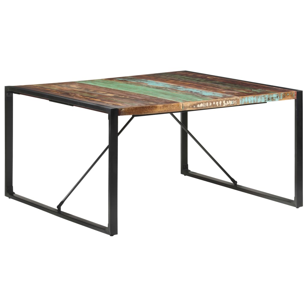 Dining Table 140x140x75 cm Solid Reclaimed Wood- Kitchen & Dining Room Tables - HomeShopIreland - Home Shop Ireland - Kitchen & Dining Room Tables - Dining Table 140x140x75 cm Solid Reclaimed Wood