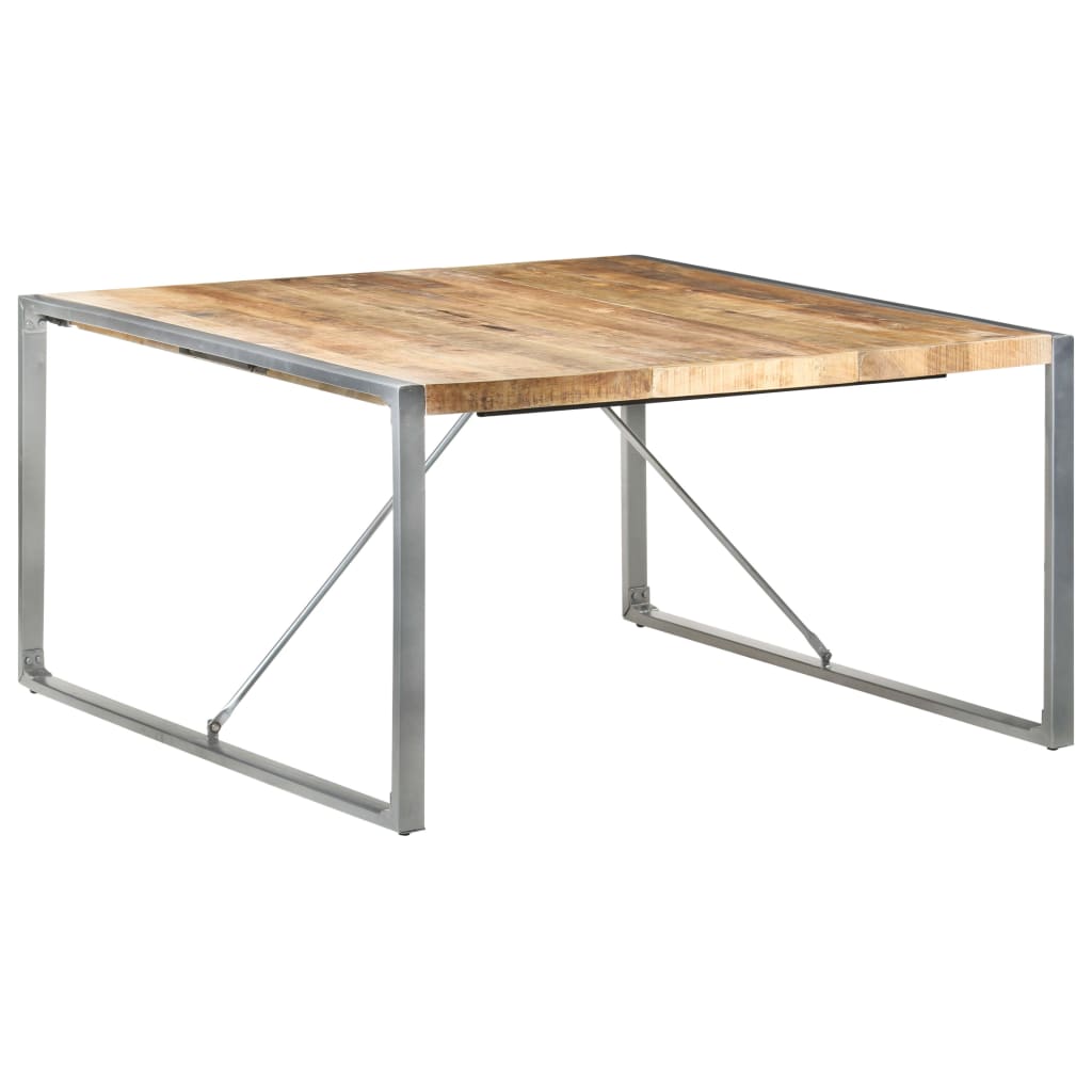 Dining Table 140x140x75 cm Rough Mango Wood- Kitchen & Dining Room Tables - HomeShopIreland - Home Shop Ireland - Kitchen & Dining Room Tables - Dining Table 140x140x75 cm Rough Mango Wood