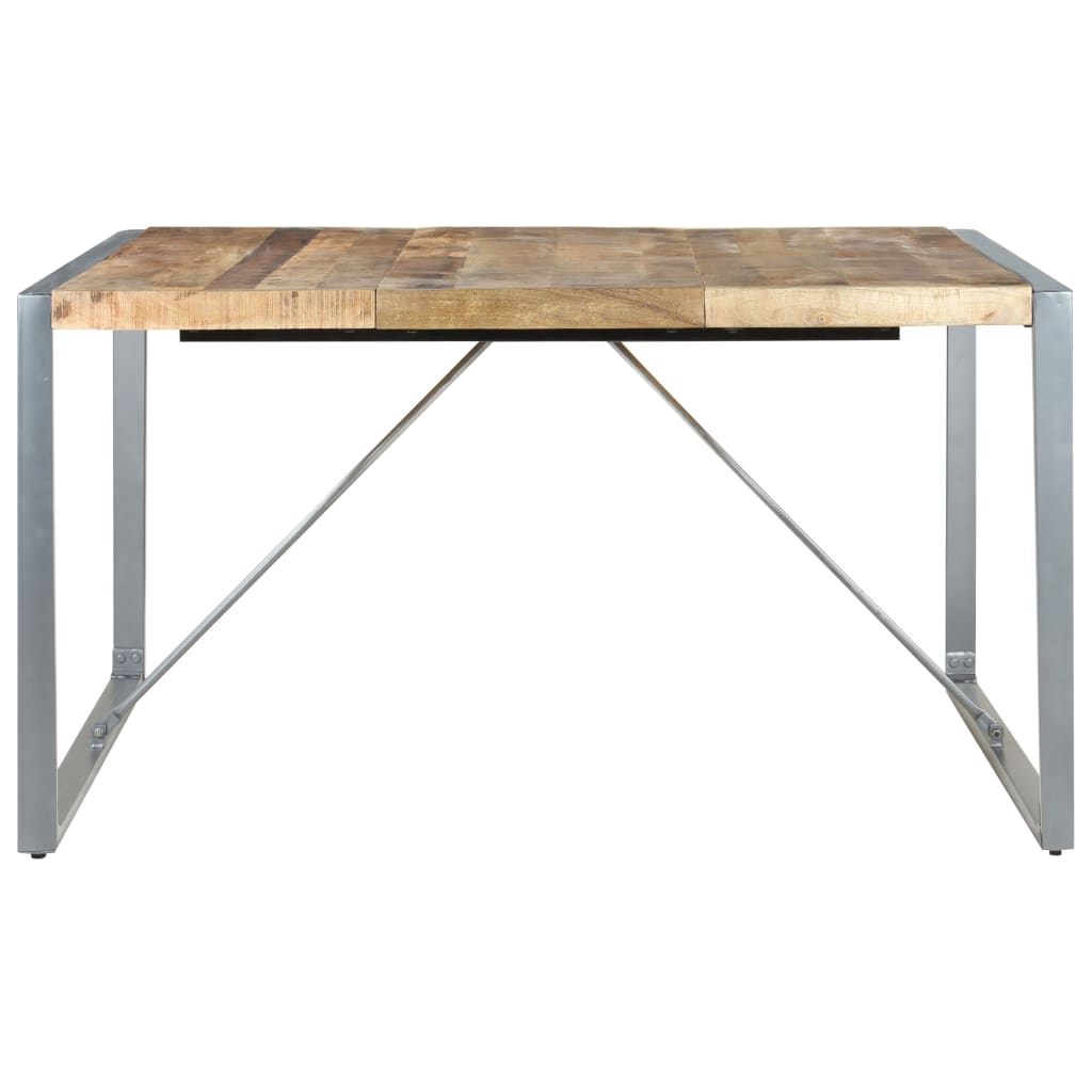 Dining Table 140x140x75 cm Rough Mango Wood- Kitchen & Dining Room Tables - HomeShopIreland - Home Shop Ireland - Kitchen & Dining Room Tables - Dining Table 140x140x75 cm Rough Mango Wood