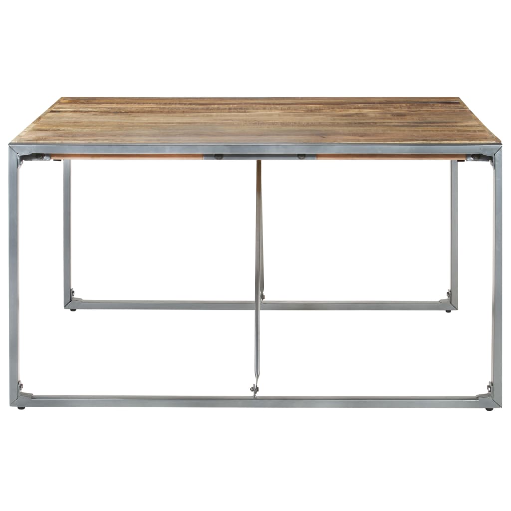 Dining Table 140x140x75 cm Rough Mango Wood- Kitchen & Dining Room Tables - HomeShopIreland - Home Shop Ireland - Kitchen & Dining Room Tables - Dining Table 140x140x75 cm Rough Mango Wood
