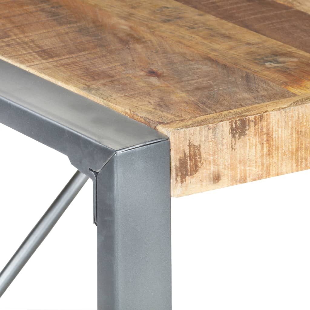 Dining Table 140x140x75 cm Rough Mango Wood- Kitchen & Dining Room Tables - HomeShopIreland - Home Shop Ireland - Kitchen & Dining Room Tables - Dining Table 140x140x75 cm Rough Mango Wood
