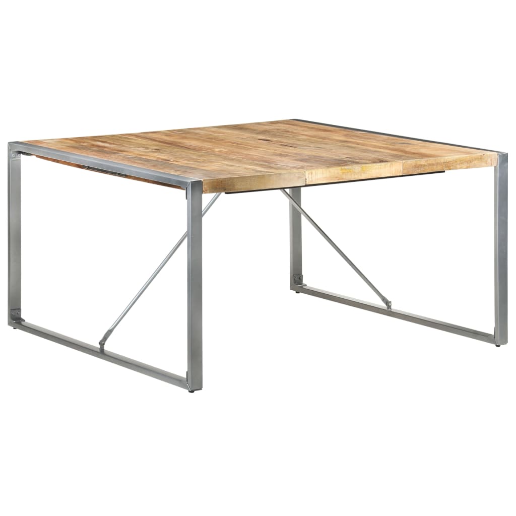 Dining Table 140x140x75 cm Rough Mango Wood- Kitchen & Dining Room Tables - HomeShopIreland - Home Shop Ireland - Kitchen & Dining Room Tables - Dining Table 140x140x75 cm Rough Mango Wood