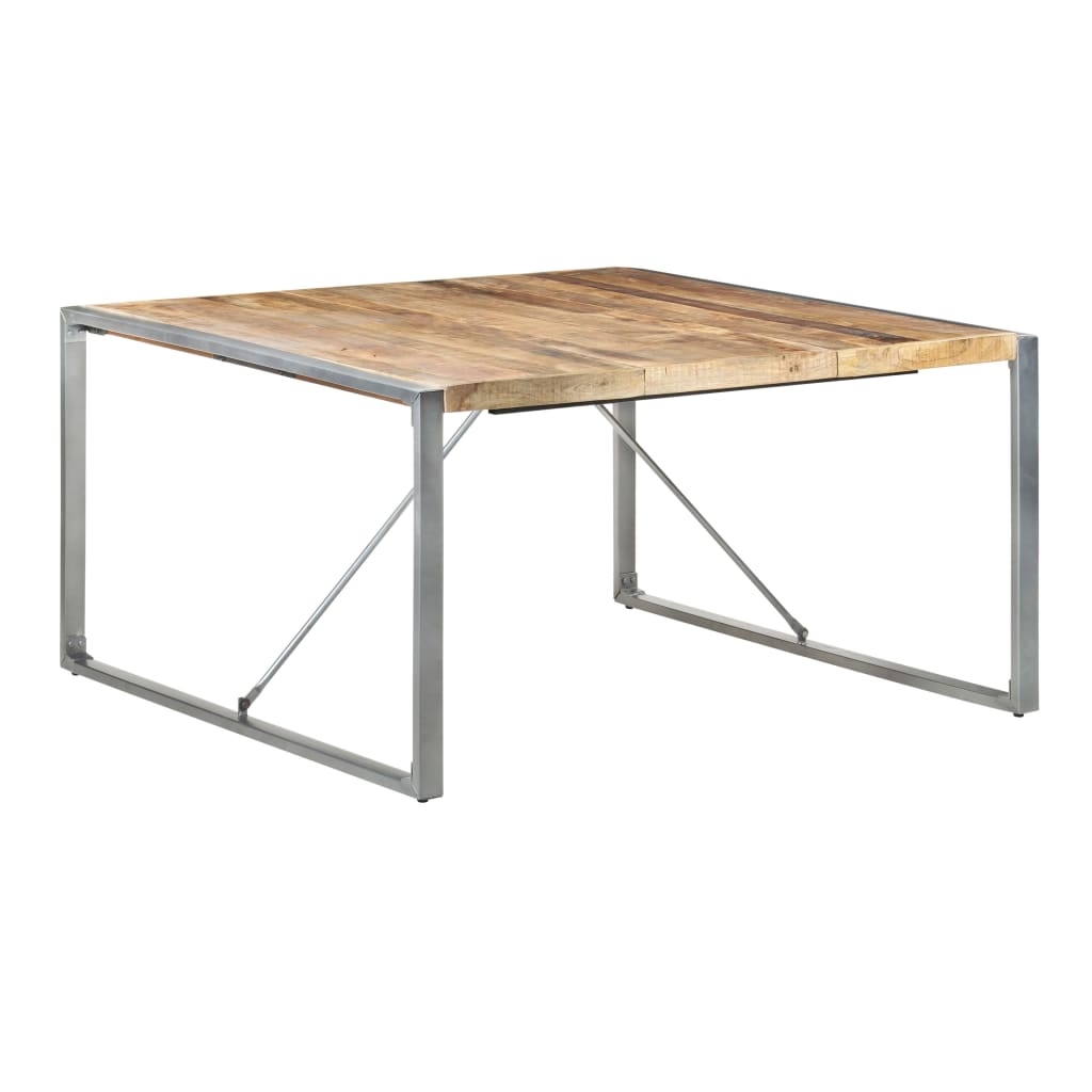 Dining Table 140x140x75 cm Rough Mango Wood- Kitchen & Dining Room Tables - HomeShopIreland - Home Shop Ireland - Kitchen & Dining Room Tables - Dining Table 140x140x75 cm Rough Mango Wood
