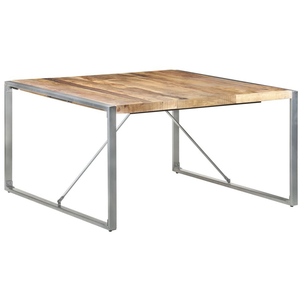 Dining Table 140x140x75 cm Rough Mango Wood- Kitchen & Dining Room Tables - HomeShopIreland - Home Shop Ireland - Kitchen & Dining Room Tables - Dining Table 140x140x75 cm Rough Mango Wood