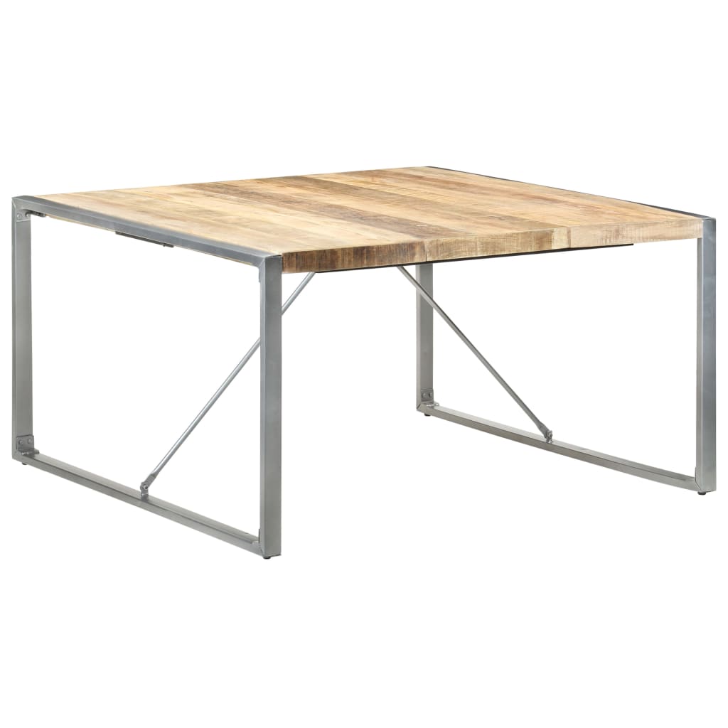 Dining Table 140x140x75 cm Rough Mango Wood- Kitchen & Dining Room Tables - HomeShopIreland - Home Shop Ireland - Kitchen & Dining Room Tables - Dining Table 140x140x75 cm Rough Mango Wood