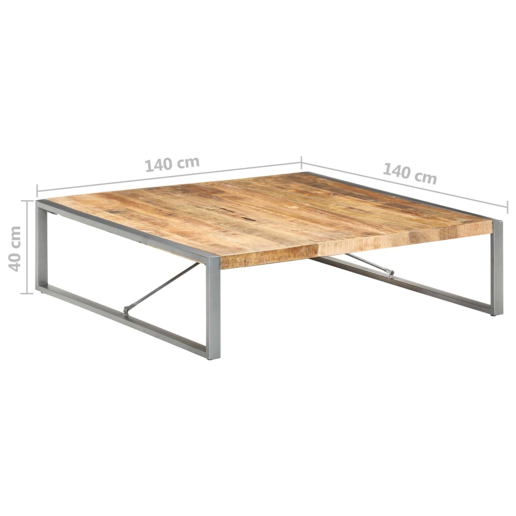 Coffee Table 140x140x40 cm Rough Mango Wood- Coffee Tables - HomeShopIreland - Home Shop Ireland - Coffee Tables - Coffee Table 140x140x40 cm Rough Mango Wood