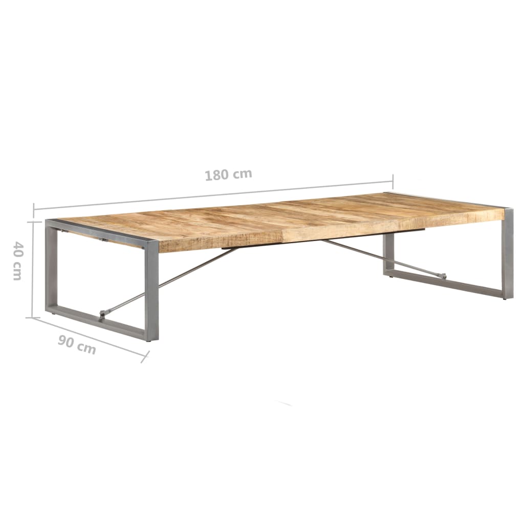 Coffee Table 180x90x40 cm Rough Mango Wood- Coffee Tables - HomeShopIreland - Home Shop Ireland - Coffee Tables - Coffee Table 180x90x40 cm Rough Mango Wood