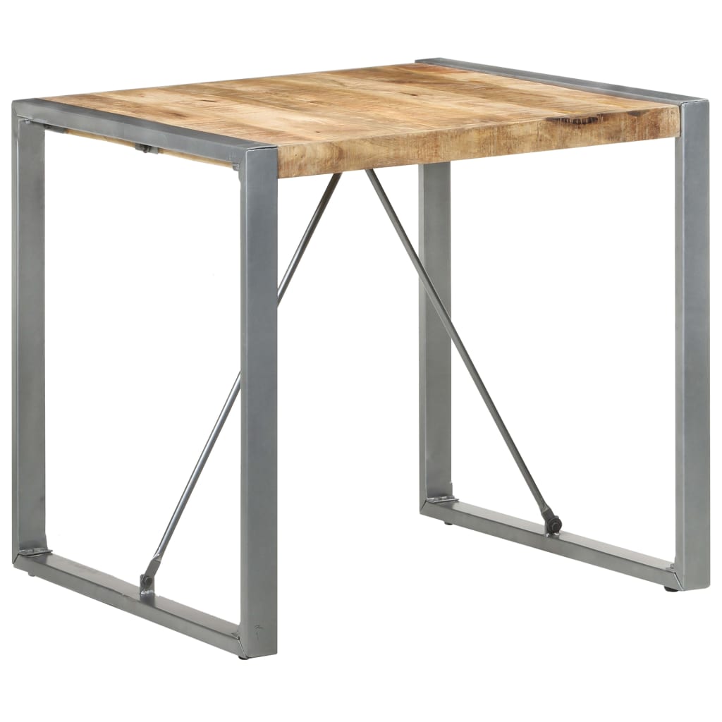 Dining Table 80x80x75 cm Rough Mango Wood- Kitchen & Dining Room Tables - HomeShopIreland - Home Shop Ireland - Kitchen & Dining Room Tables - Dining Table 80x80x75 cm Rough Mango Wood