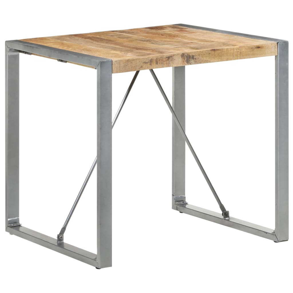 Dining Table 80x80x75 cm Rough Mango Wood- Kitchen & Dining Room Tables - HomeShopIreland - Home Shop Ireland - Kitchen & Dining Room Tables - Dining Table 80x80x75 cm Rough Mango Wood